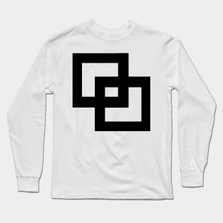 Inter Squares - Black Long Sleeve T-Shirt